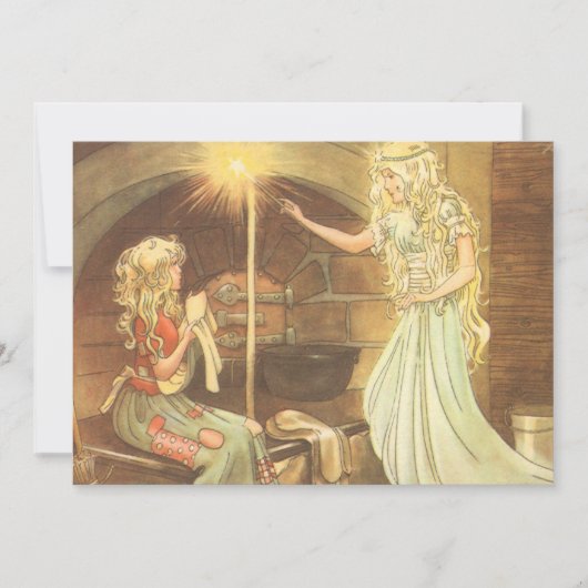 Vintage Märchen, Aschenputtel und Märchenmutter (Vorderseite)