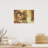 Vintage Märchen, Aschenputtel und Märchenmutter Poster (Küche)