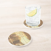 Vintage Märchen, Aschenputtel und Märchenmutter Sandstein Untersetzer (Seite)