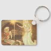 Vintage Märchen, Aschenputtel und Märchenmutter Schlüsselanhänger (Vorderseite)