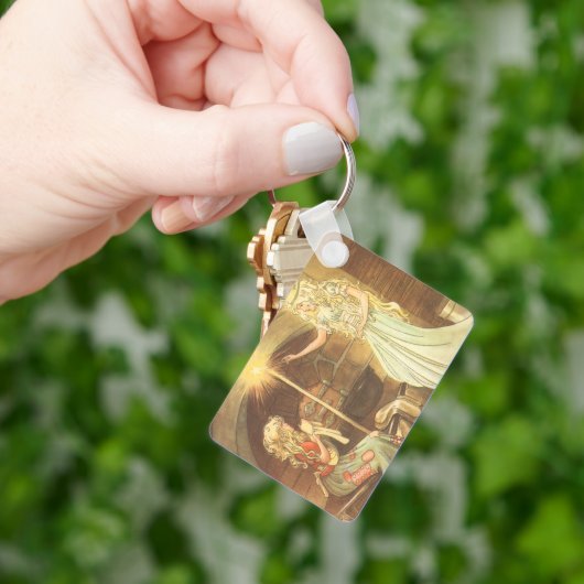 Vintage Märchen, Aschenputtel und Märchenmutter Schlüsselanhänger (Hand)
