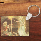 Vintage Märchen, Aschenputtel und Märchenmutter Schlüsselanhänger (Vorderseite)