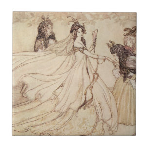 Vintage Märchen, Aschenputtel von Arthur Rackham Fliese