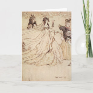 Vintage Märchen, Aschenputtel von Arthur Rackham Karte
