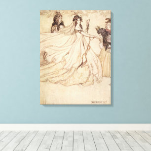 Vintage Märchen, Aschenputtel von Arthur Rackham Leinwanddruck
