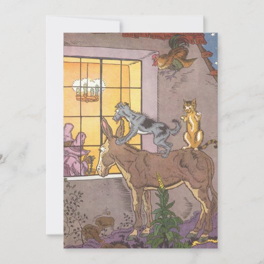 Vintage Märchen, Bremer Stadtmusiker, Hauman (Vorderseite)