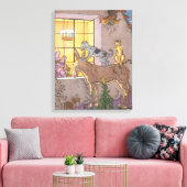 Vintage Märchen, Bremer Stadtmusiker, Hauman Leinwanddruck (Insitu (Wohnzimmer))