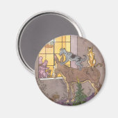 Vintage Märchen, Bremer Stadtmusiker, Hauman Magnet (Vorderseite/Rückseite)