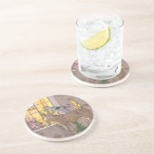 Vintage Märchen, Bremer Stadtmusiker, Hauman Sandstein Untersetzer (Seite)