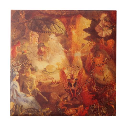 Vintage Märchen Der Gefangene Robin von Fitzgerald Fliese (Vorderseite)