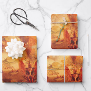 Vintage-Märchen Die gefangene Rotkehlchen von Fitz Geschenkpapier Set