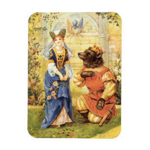 Vintage Märchen, Die Schöne und das Biest Magnet