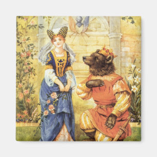 Vintage-Märchen, Die Schöne und das Biest Magnet
