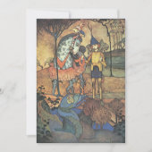 Vintage Märchen, ein tapferer Ritter und Drache (Vorderseite)