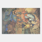 Vintage Märchen, ein tapferer Ritter und Drache Geschenkpapier Set (Vorderseite 2)