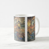 Vintage Märchen, ein tapferer Ritter und Drache Kaffeetasse (VorderseiteRechts)