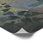 Vintage Märchen, ein tapferer Ritter und Drache Poster (Ecke)