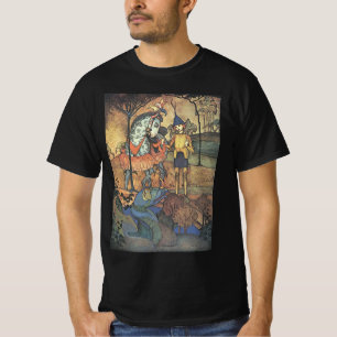 Vintage Märchen, ein tapferer Ritter und Drache T-Shirt