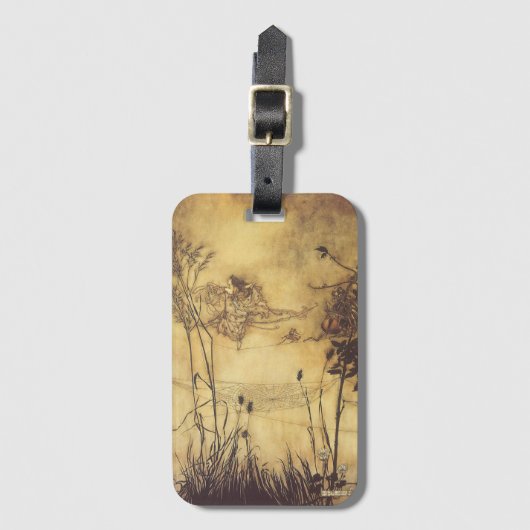 Vintage Märchen, Fairy's Tightrope von Rackham Gepäckanhänger (Vorderseite Vertikal)