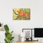 Vintage Märchen, Froschprinzessin am Teich Poster (Heimbüro)