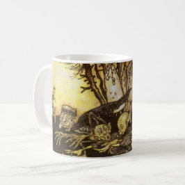 Vintage Märchen, Gruppe der Arbeiter von Rackham Kaffeetasse