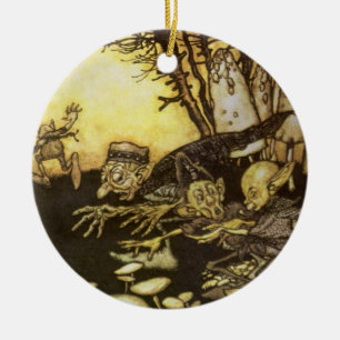 Vintage Märchen, Gruppe der Arbeiter von Rackham Keramikornament