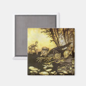 Vintage Märchen, Gruppe der Arbeiter von Rackham Magnet (Vorderseite/Rückseite)