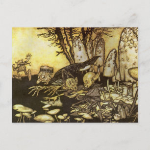 Vintage Märchen, Gruppe der Arbeiter von Rackham Postkarte