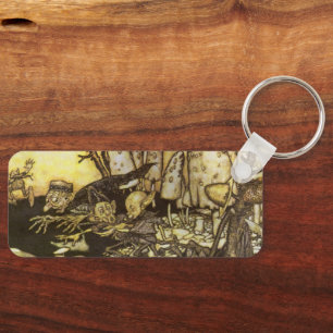 Vintage Märchen, Gruppe der Arbeiter von Rackham Schlüsselanhänger