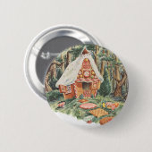 Vintage Märchen, Hänsel und Gretel Candy House Button (Vorne & Hinten)