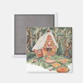 Vintage Märchen, Hänsel und Gretel Candy House Magnet (Vorderseite/Rückseite)
