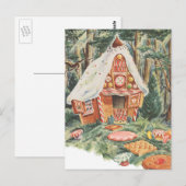 Vintage Märchen, Hänsel und Gretel Candy House Postkarte (Vorne/Hinten)