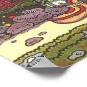 Vintage Märchen, Junge und Nordwind, Hauman Poster (Ecke)