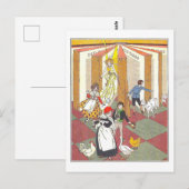 Vintage Märchen-Kinderbuch-Illustration Postkarte (Vorne/Hinten)