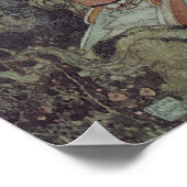 Vintage Märchen, Nachtigall von Edmund Dulac Poster (Ecke)