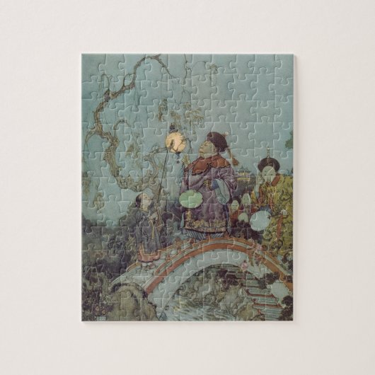 Vintage Märchen, Nachtigall von Edmund Dulac Puzzle (Vertikal)