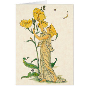 Vintage Märchen, Nachtkerze, Walter Crane