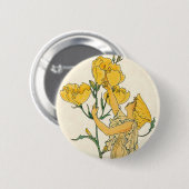 Vintage Märchen, Nachtkerze, Walter Crane Button (Vorne & Hinten)