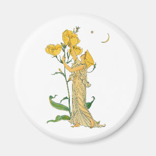 Vintage Märchen, Nachtkerze, Walter Crane Magnet