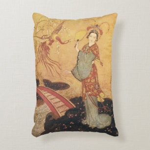 Vintage Märchen Prinzessin Badoura, Edmund Dulac Dekokissen