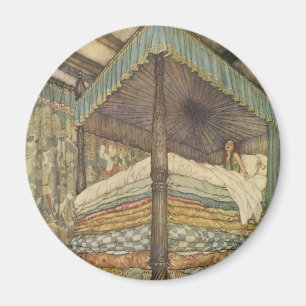 Vintage Märchen, Prinzessin und Pea, Edmund Dulac Magnet