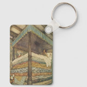 Vintage Märchen, Prinzessin und Pea, Edmund Dulac Schlüsselanhänger (Rückseite)