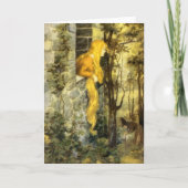 Vintage Märchen, Rapunzel mit Langblonde Karte (Vorderseite)