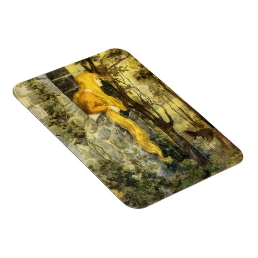 Vintage Märchen, Rapunzel mit Langblonde Magnet (Rechte Seite)