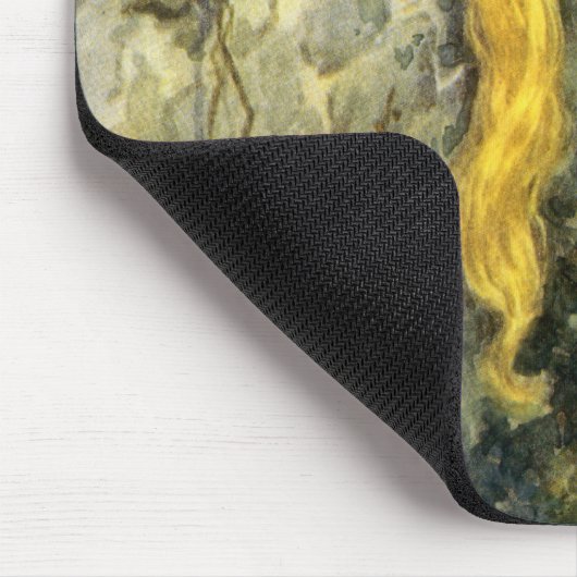 Vintage Märchen, Rapunzel mit Langblonde Mousepad (Ecke)