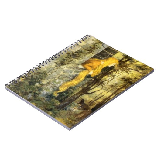 Vintage Märchen, Rapunzel mit Langblonde Notizblock (Linke Seite)