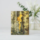 Vintage Märchen, Rapunzel mit Langblonde Postkarte (Stehend Vorderseite)