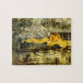 Vintage Märchen, Rapunzel mit Langblonde Puzzle (Horizontal)