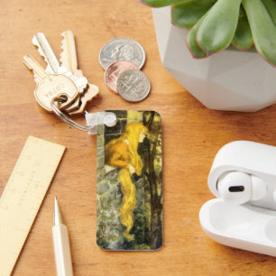 Vintage Märchen, Rapunzel mit Langblonde Schlüsselanhänger