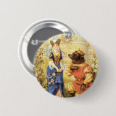 Vintage Märchen, Schönheit und Bestie Button (Vorne & Hinten)
